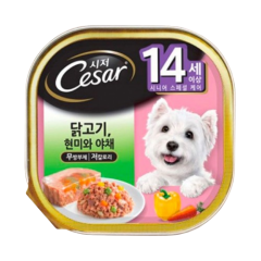 시저 닭고기 현미와 야채 14세 이상 100g